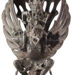 Vintage Indonesian Bronze Lord Vishnu Seated on Garuda Vahana Sculpture 12" | Divine Protector | Spiritual Decor | Handcrafted Artwork | Symbol of Prosperity & Strength